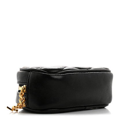 Saint Laurent Lambskin Quilted Lolita Cosmetic Pouch Black 4 of 10