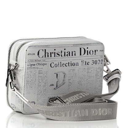 Christian Dior X DANIEL ARSHAM Grained Calfskin Newspaper Messenger White 2 of 9