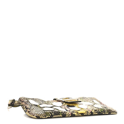 Fendi Snakeskin Mirror Baguette Shoulder Bag 3 of 9