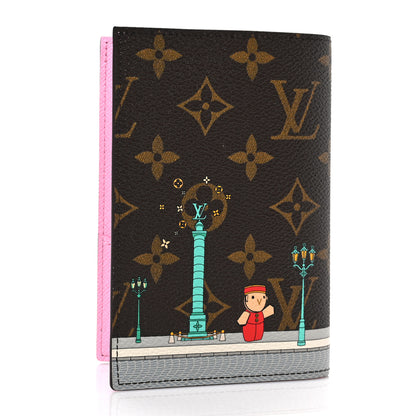 Louis Vuitton Monogram 2022 Christmas Animation Paris Passport Cover Pink 3 of 7