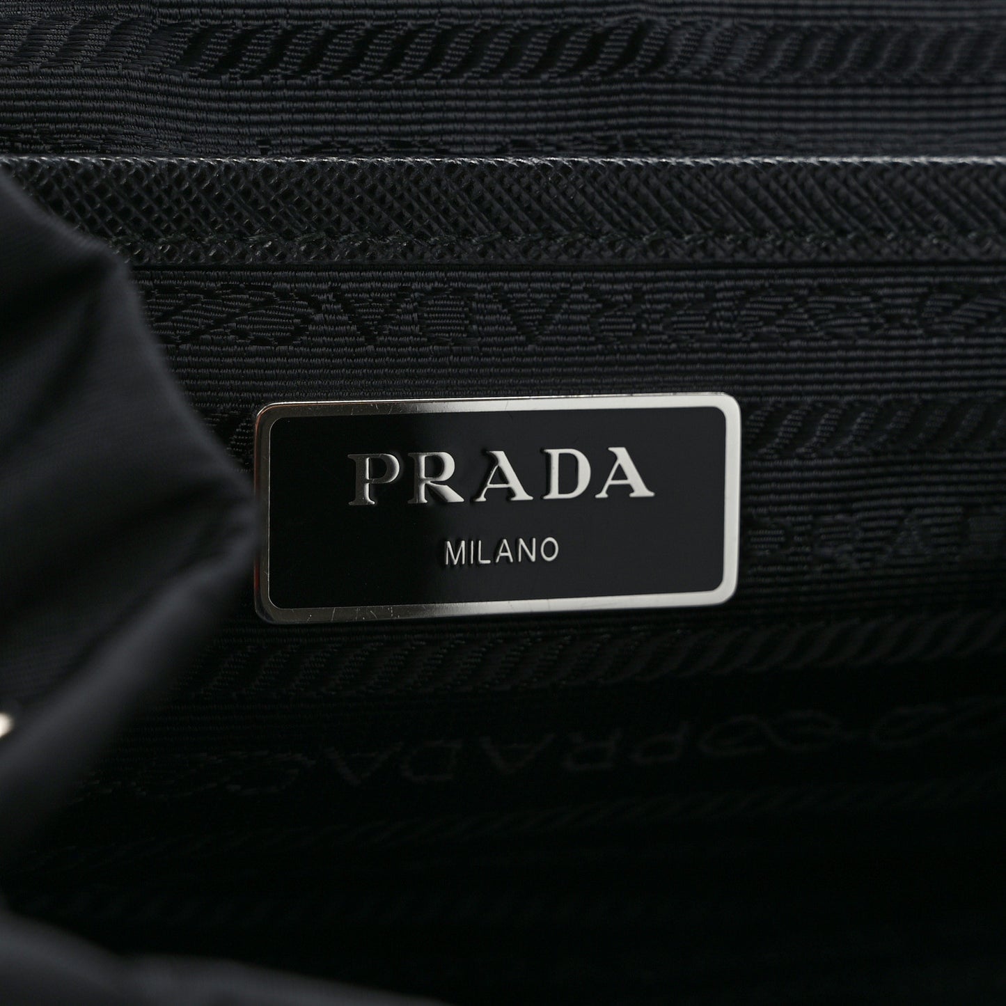 Re-Nylon Saffiano Medium Backpack Black