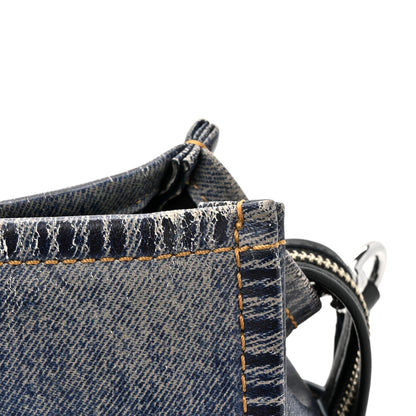 Marc Jacobs Denim Printed Calfskin Medium Tote Bag Blue 17 of 21