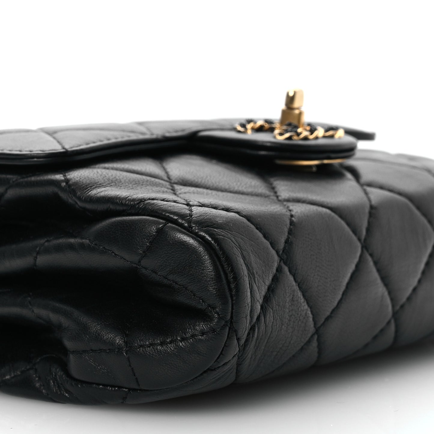 Lambskin Quilted Chanel Square Flap Black