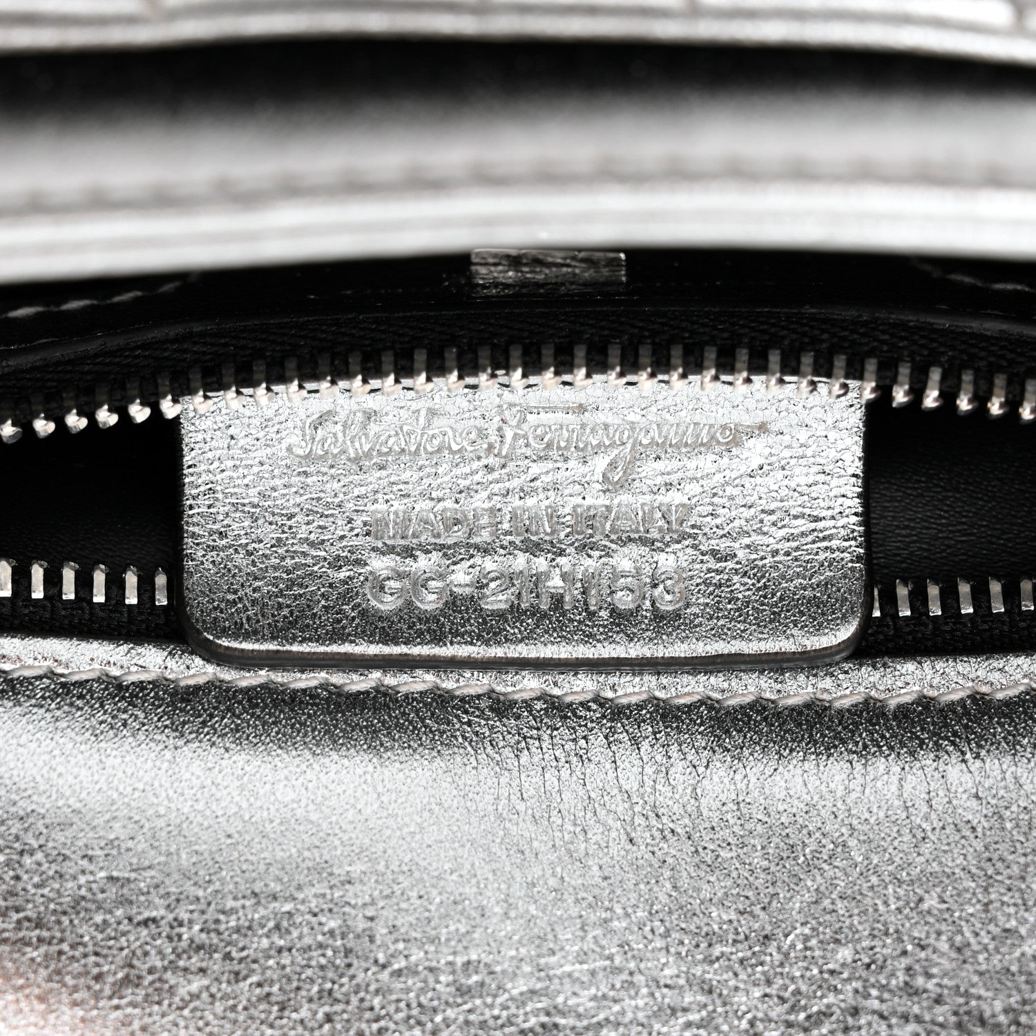 Salvatore Ferragamo Calfskin Quilted Gancini Flap Bag Silver 6 of 10