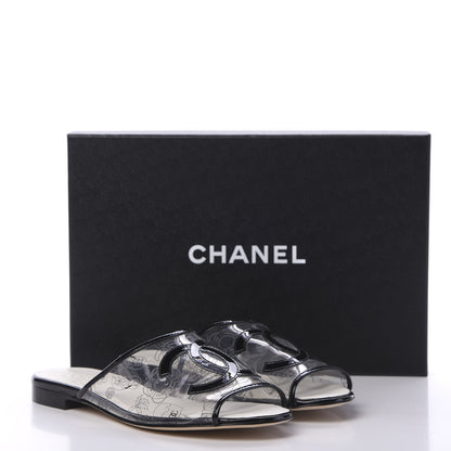 Chanel PVC Fantasy Patent CC Mules 38.5 Black 11 of 11