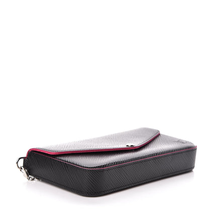 Louis Vuitton Epi Pochette Felicie Black Hot Pink 5 of 11