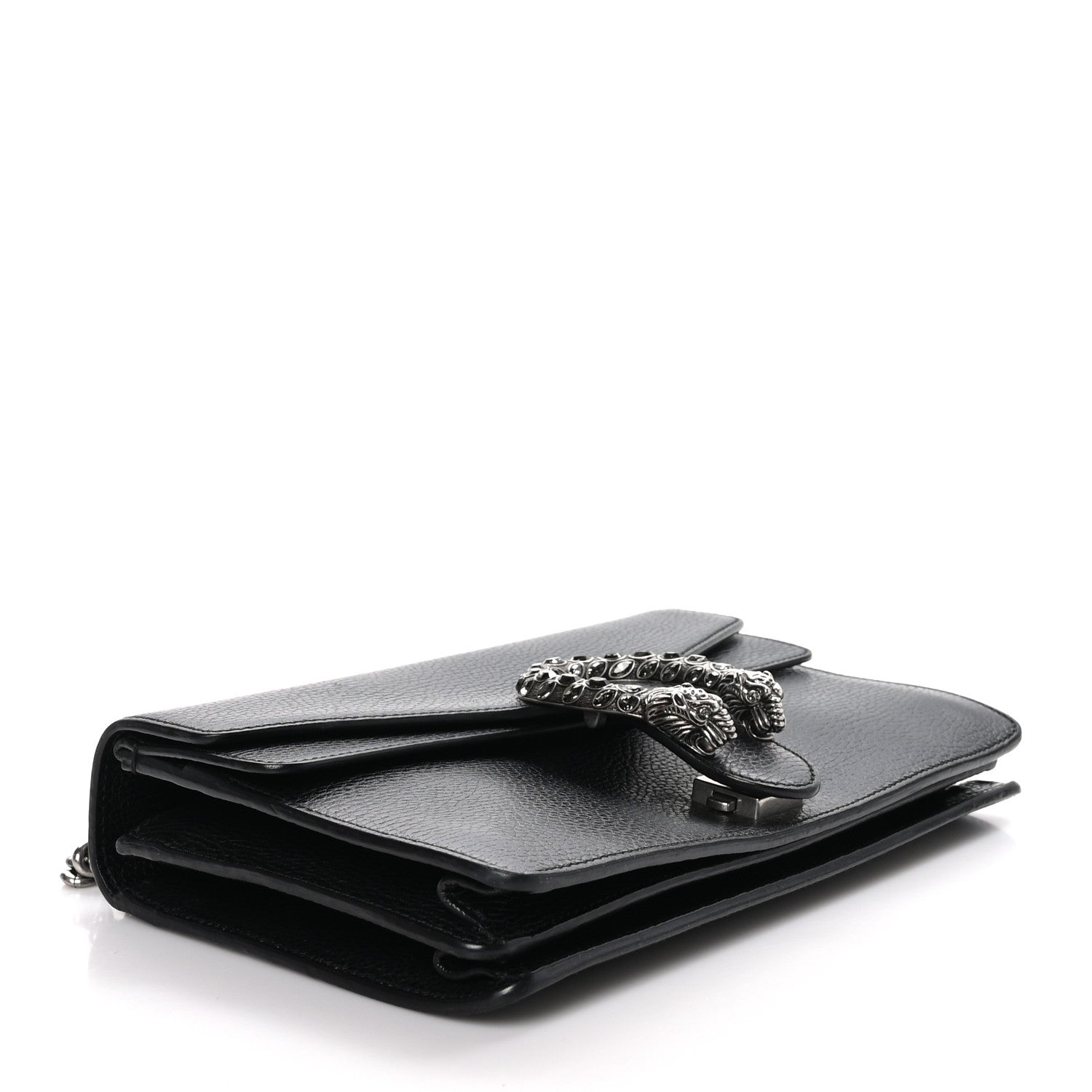 Gucci Pebbled Calfskin Small Dionysus Shoulder Bag Black 4 of 9