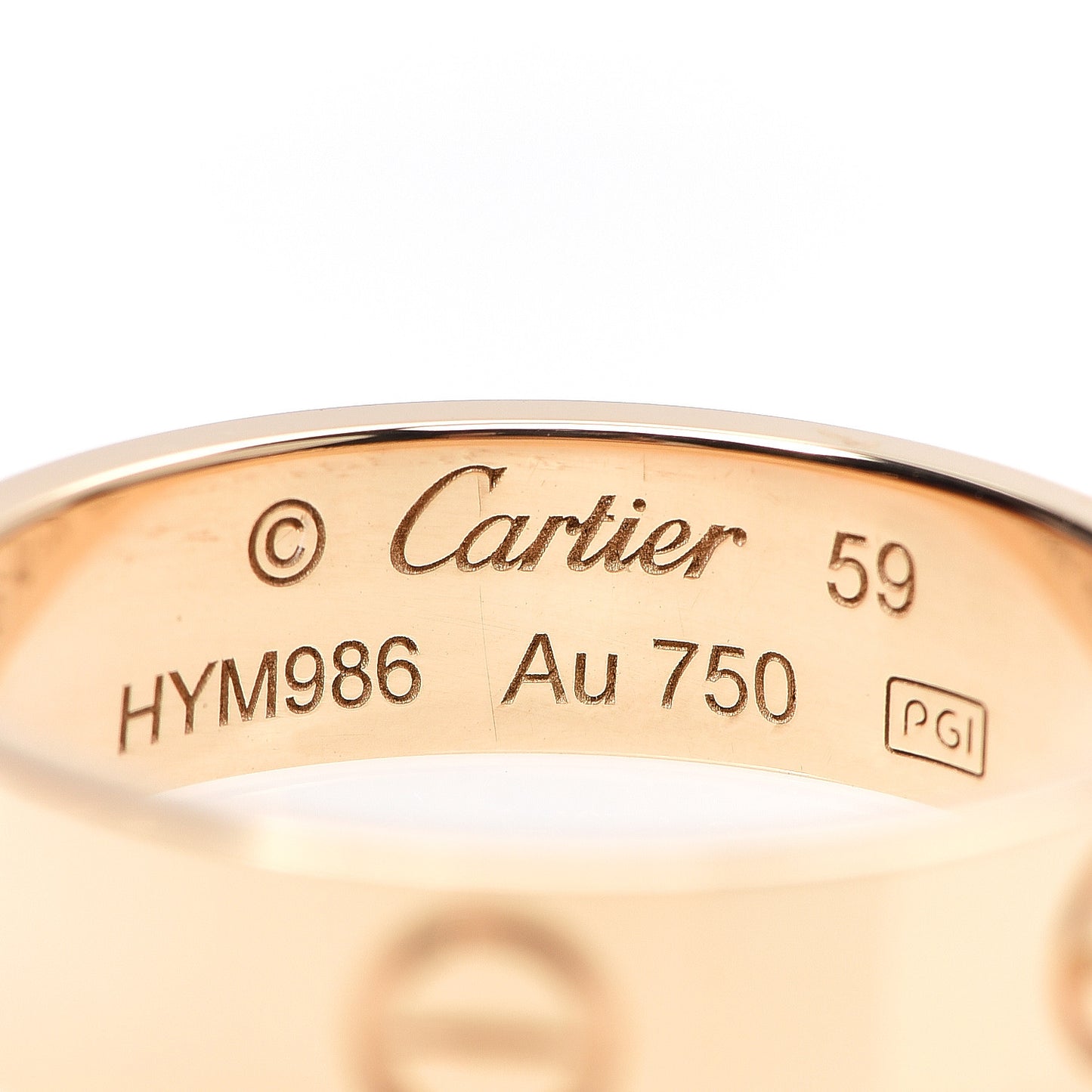 18K Yellow Gold 5.5mm LOVE Ring 59 8.75