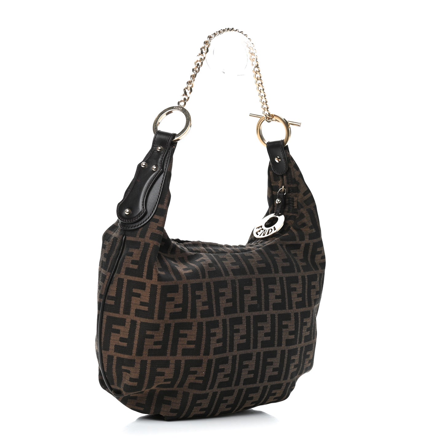 Zucca Small Chef Chain Hobo Tobacco