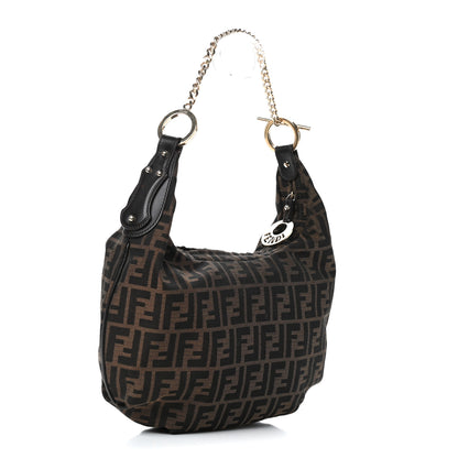 Fendi Zucca Small Chef Chain Hobo Tobacco 3 of 12