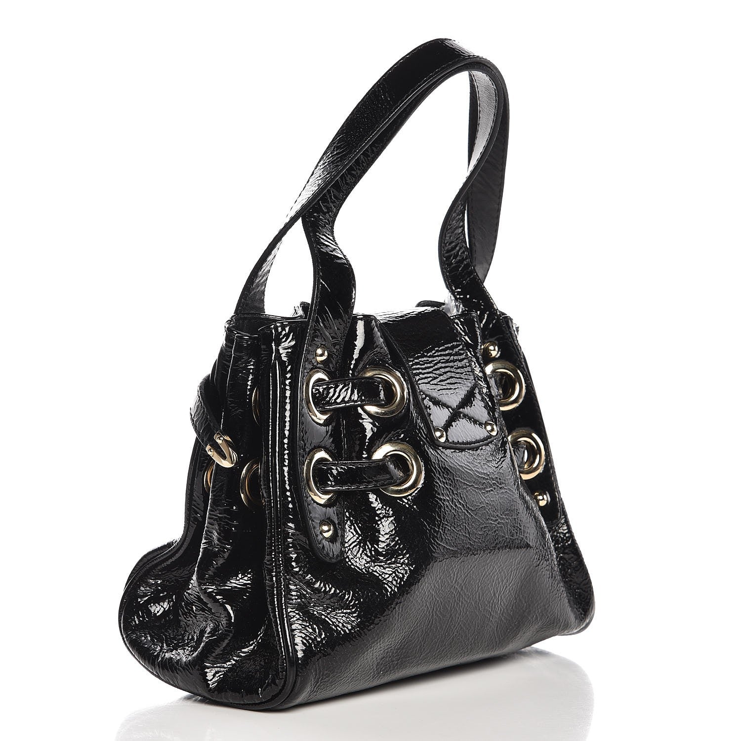 Jimmy Choo Patent Mini Riki Black 3 of 6