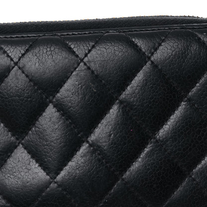 Chanel Caviar Quilted Medium Zip Around Wallet Black 25 of 25