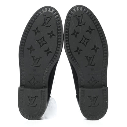 Louis Vuitton Rubber Embossed Monogram Drops High Boots 36 Black 5 of 12