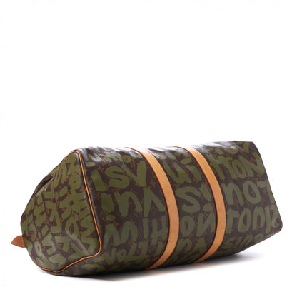 Louis Vuitton Graffiti Keepall 50 Kaki 3 of 11