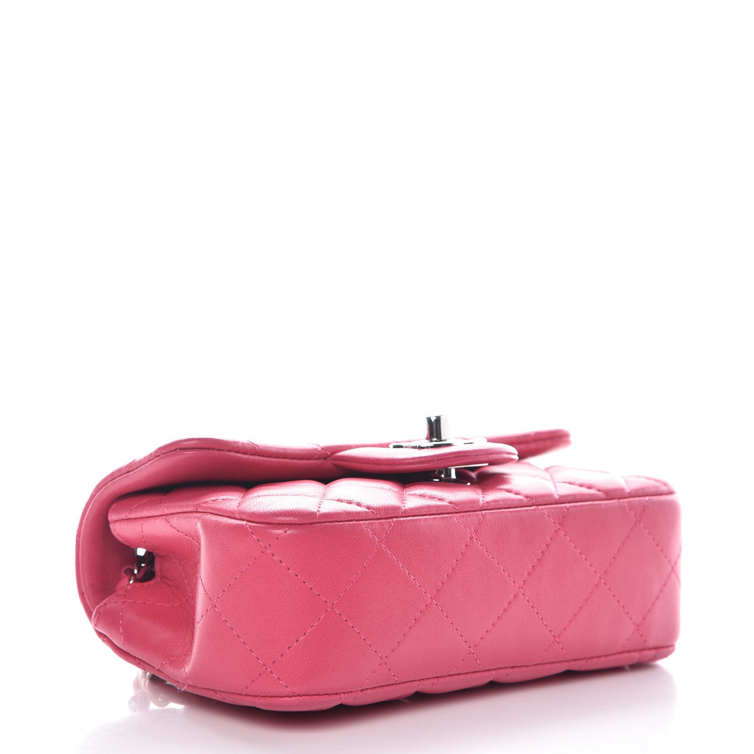 Chanel Lambskin Quilted Extra Mini Flap Dark Pink 4 of 12