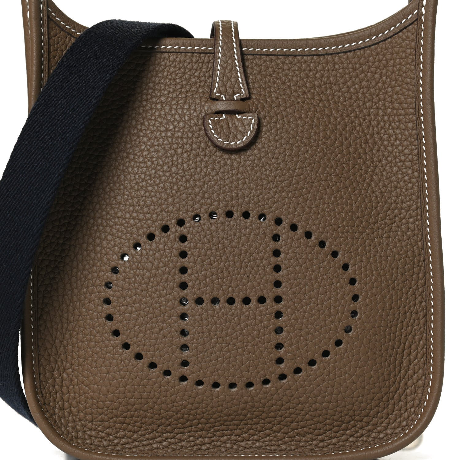 Hermes Taurillon Clemence Amazone Evelyne TPM Etoupe Bleu Indigo 8 of 13