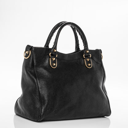 Balenciaga Chevre Gold Metallic Edge Hardware Velo Black 3 of 8