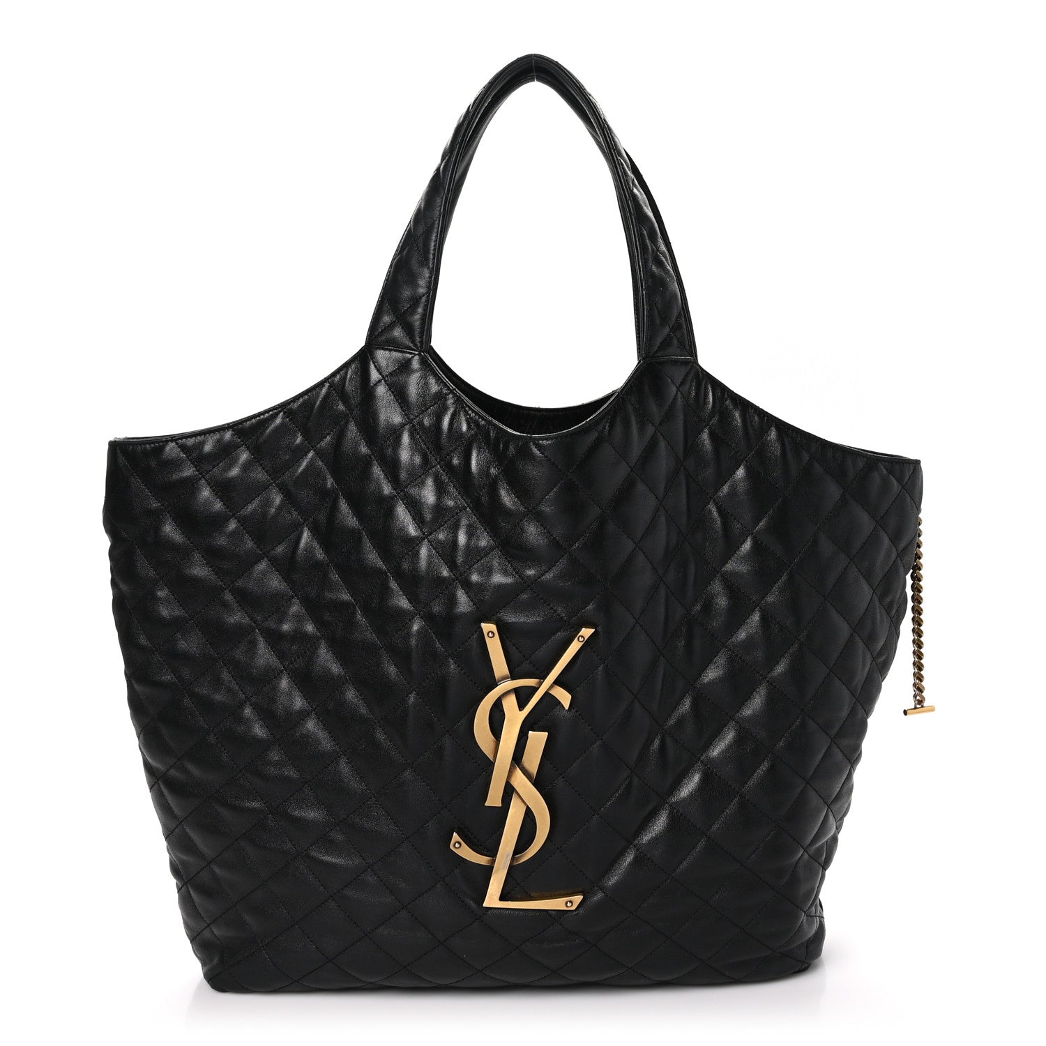 Saint Laurent Lambskin Quilted Maxi Icare Shopping Tote Black 1 of 11