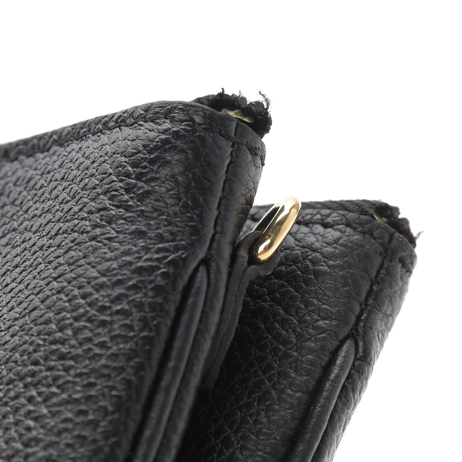 Louis Vuitton Empreinte Monogram Giant Double Zip Pochette Black Cream 7 of 13