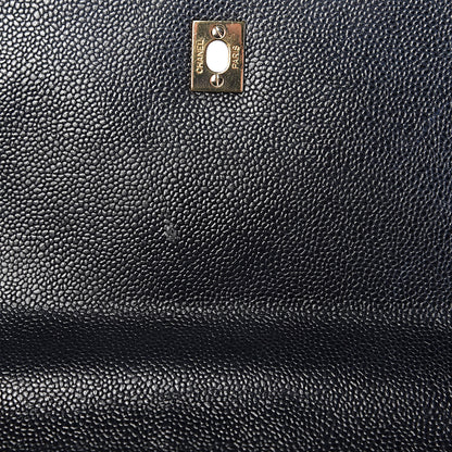 Chanel Caviar Quilted Jumbo Kelly Flap Black 11 of 16