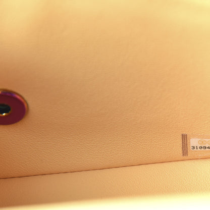 Chanel Lambskin Quilted Mini Rectangular Flap Pink Yellow 9 of 11