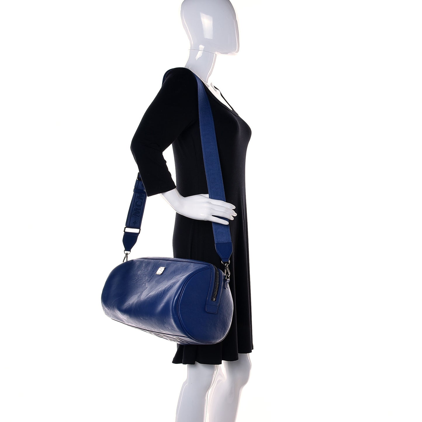Smooth Calfskin Lion Camo Crossbody Bag Blue