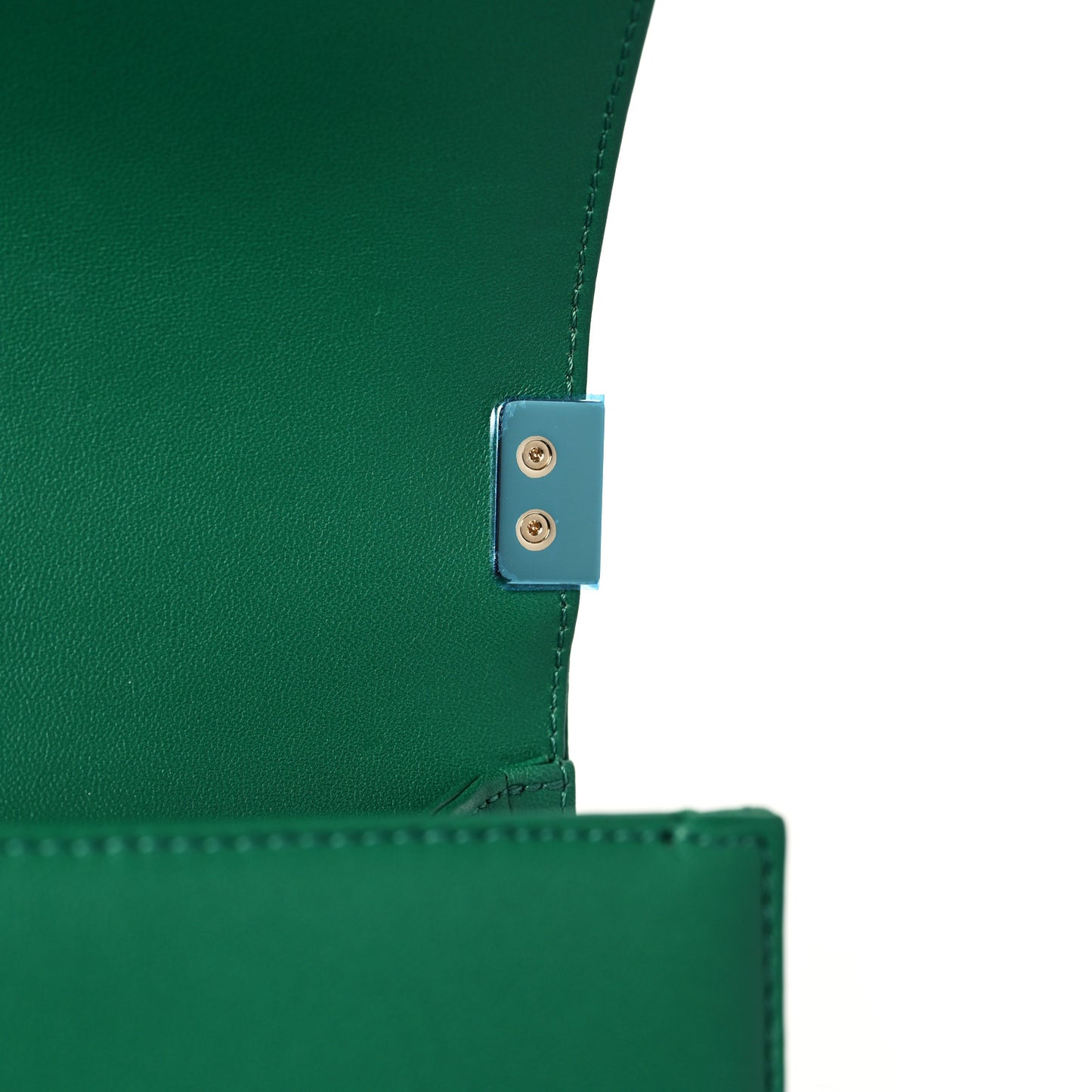 Lambskin Quilted Medium Boy Flap Green