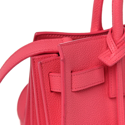 Saint Laurent Grained Calfskin Nano Sac De Jour Coral 13 of 22