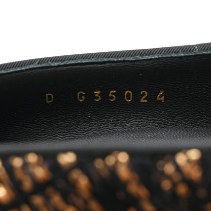 Chanel Tweed CC Pumps 38.5 Black Gold 6 of 9