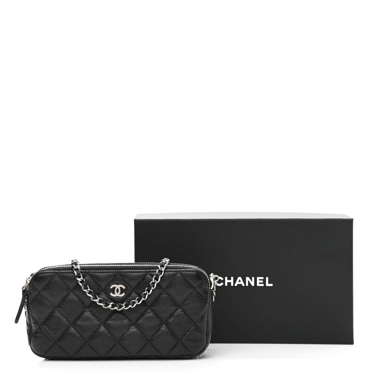 Chanel Caviar Quilted Small Clutch With Chain Black 14 of 14