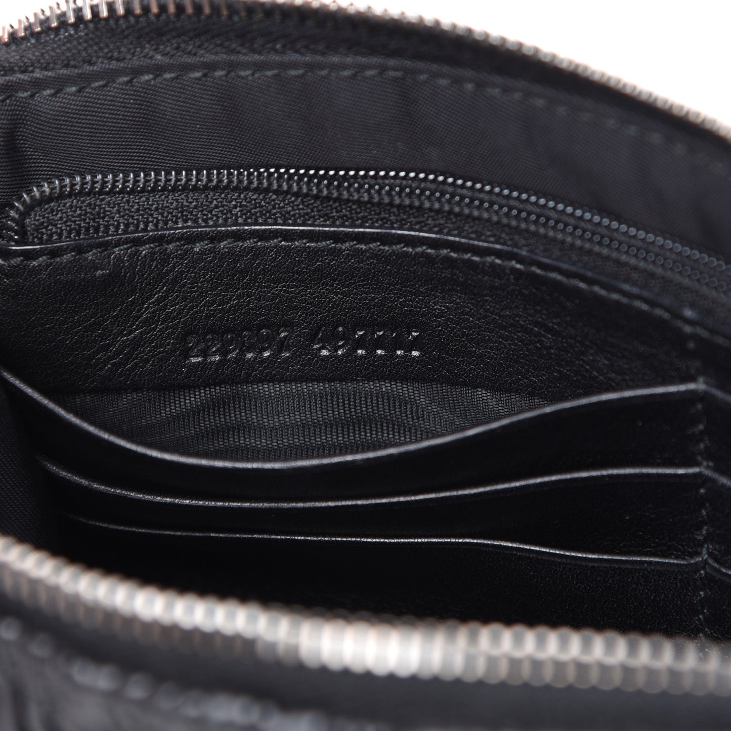 Calfskin Galaxy Wristlet Black