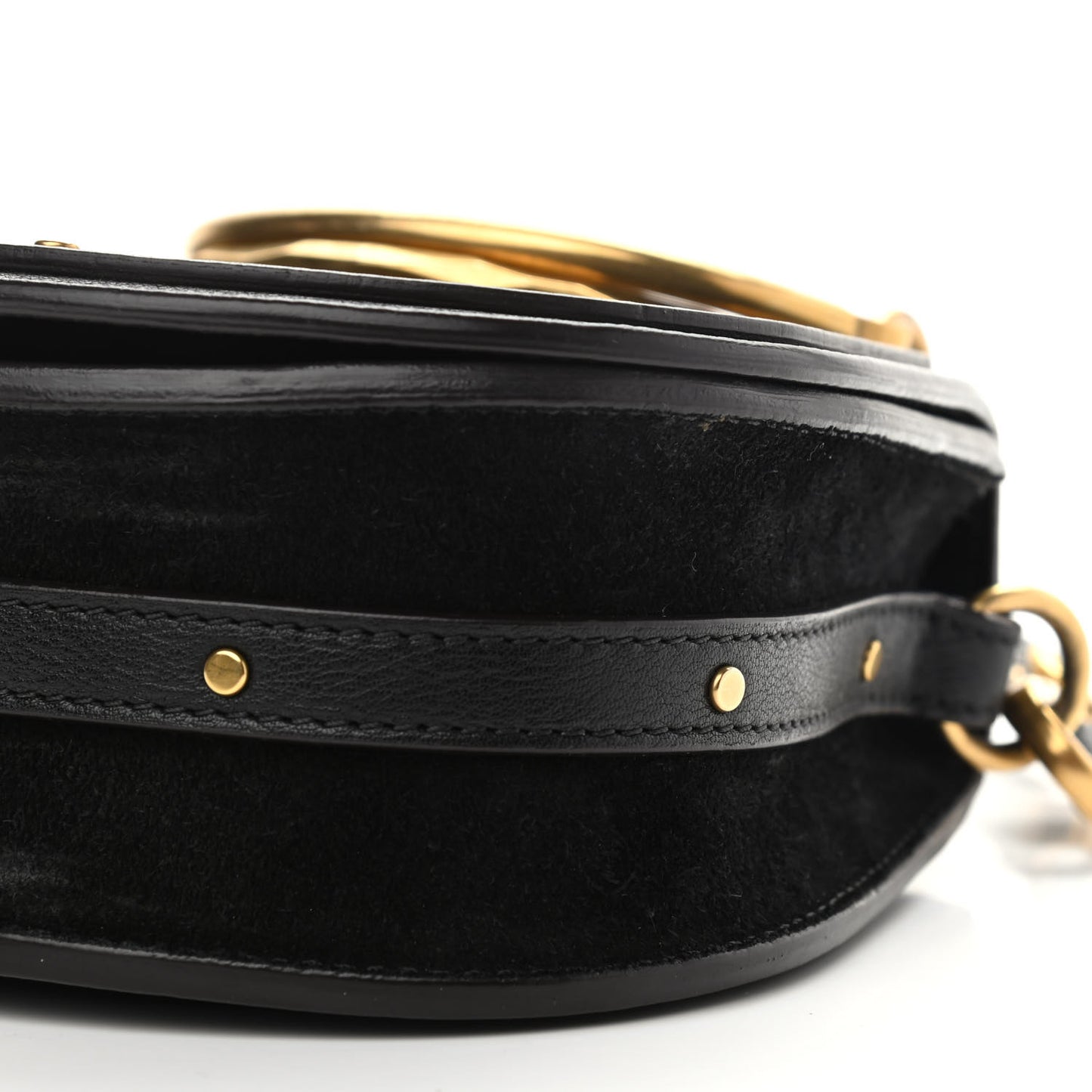 Calfskin Small Nile Bracelet Bag Black