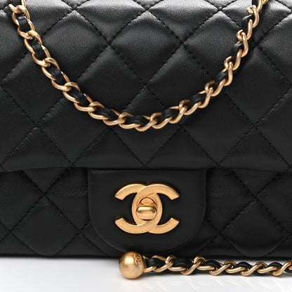 Chanel Lambskin Quilted Mini Rectangular Pearl Crush Flap Black 8 of 11