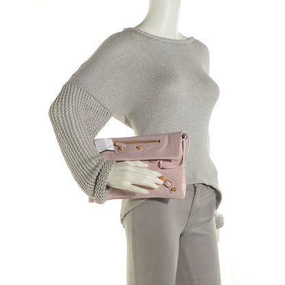 Balenciaga Agneau Giant 12 Gold Hardware Envelope Clutch Rose Poudre 11 of 18