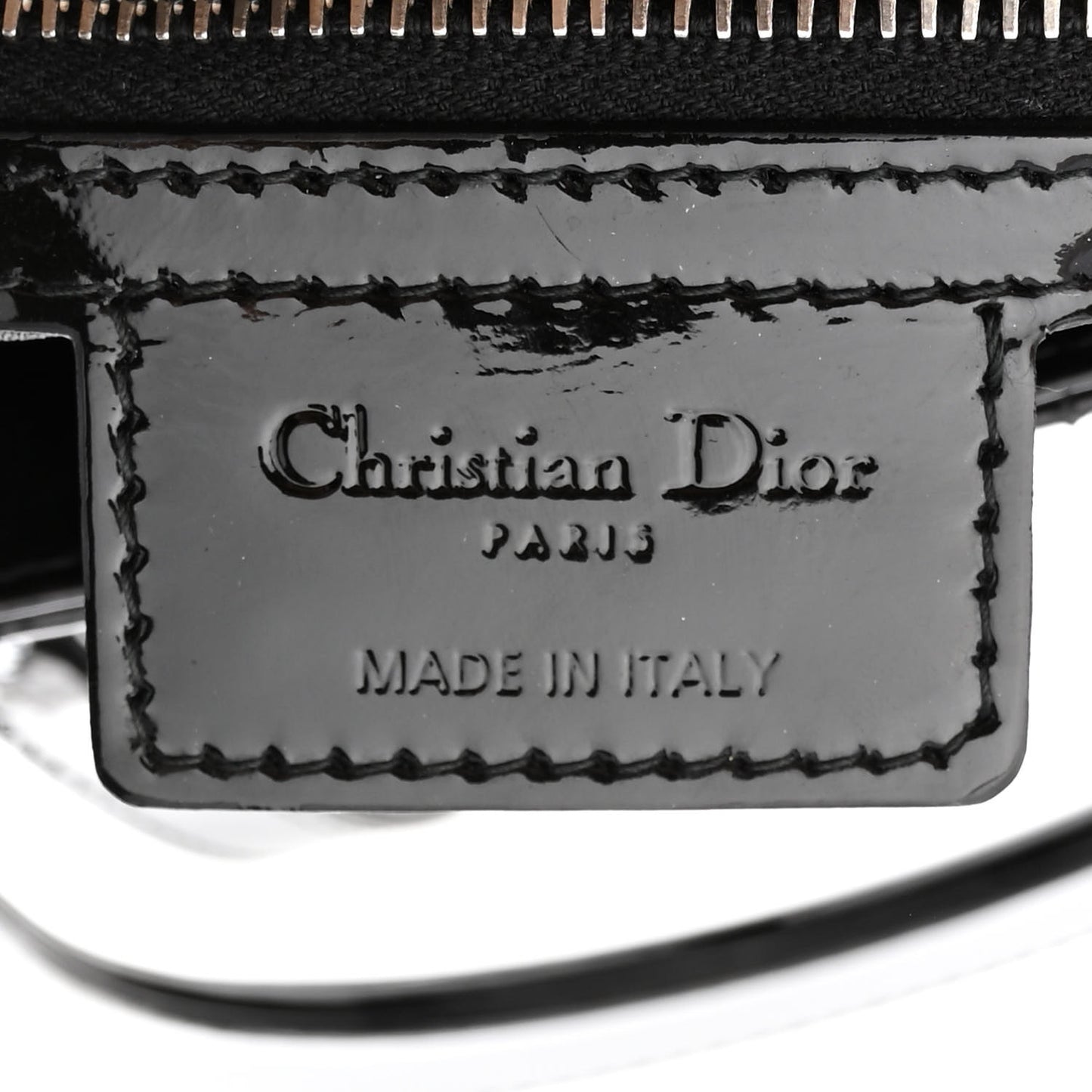 Patent Cannage Large Lady Dior Black