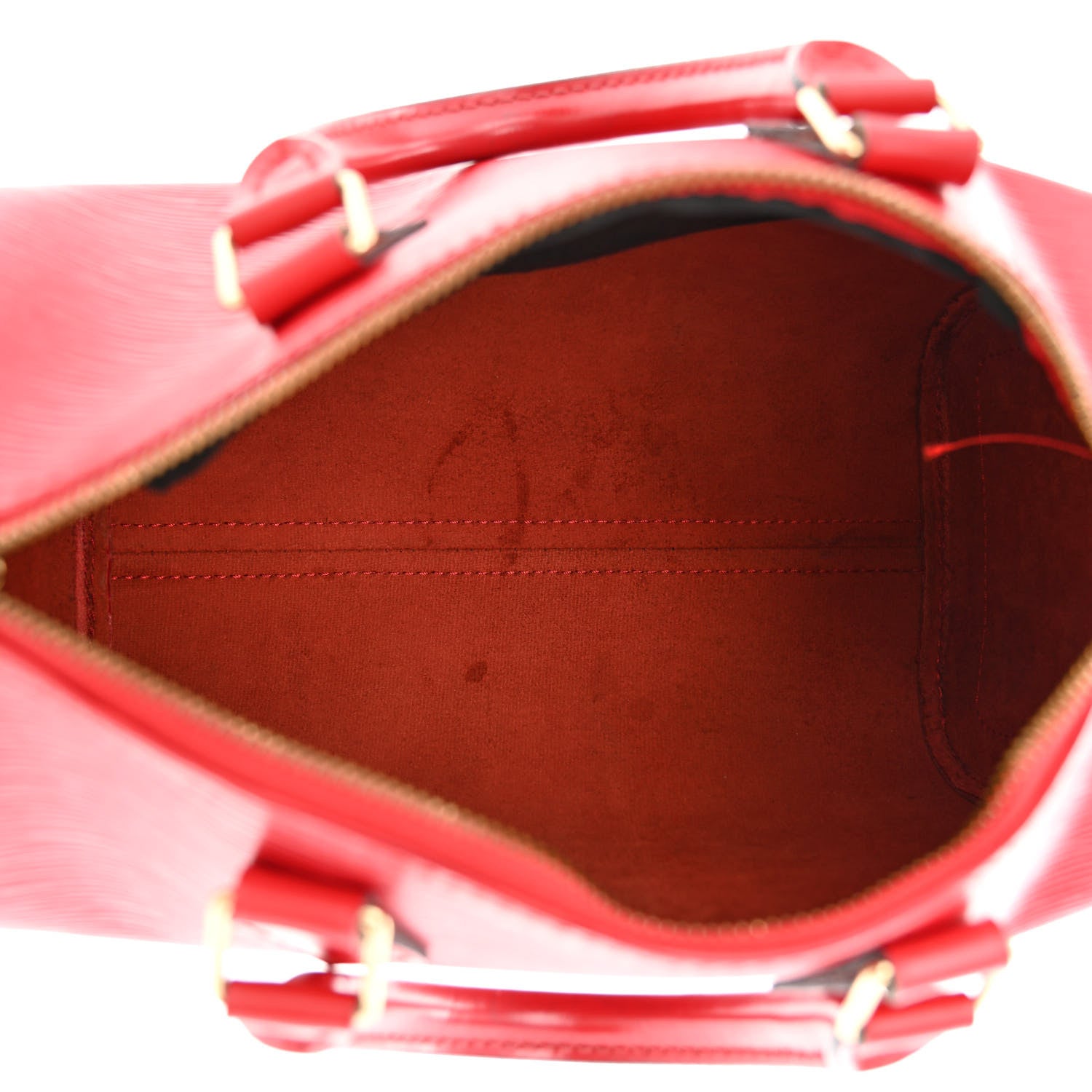 Louis Vuitton Epi Speedy 25 Castillan Red 5 of 11