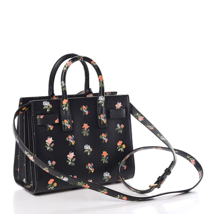 Saint Laurent Calfskin Prairie Printed Nano Sac De Jour Black 3 of 8