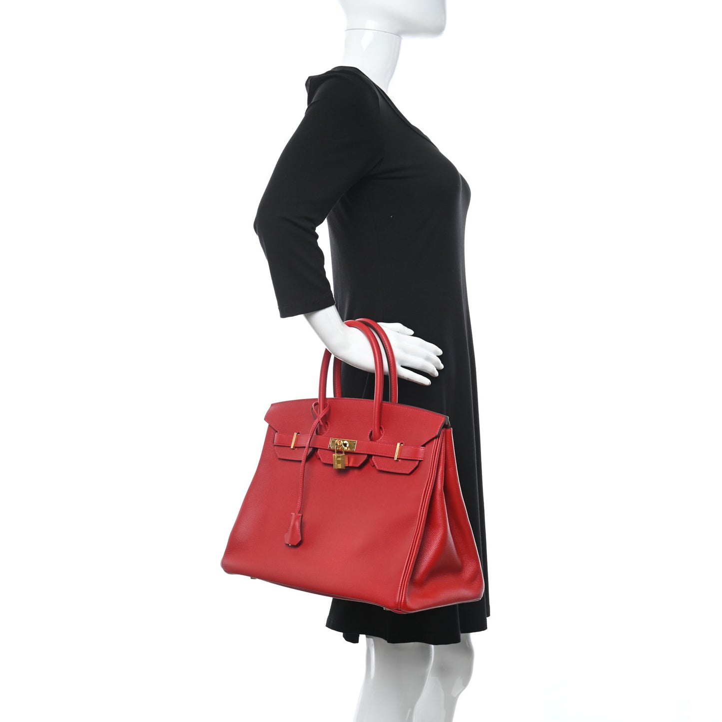 Epsom Birkin 35 Rouge Casaque