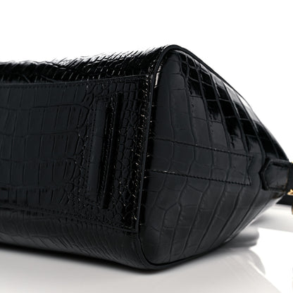 Givenchy Calfskin Crocodile Embossed Mini Antigona Black 9 of 9