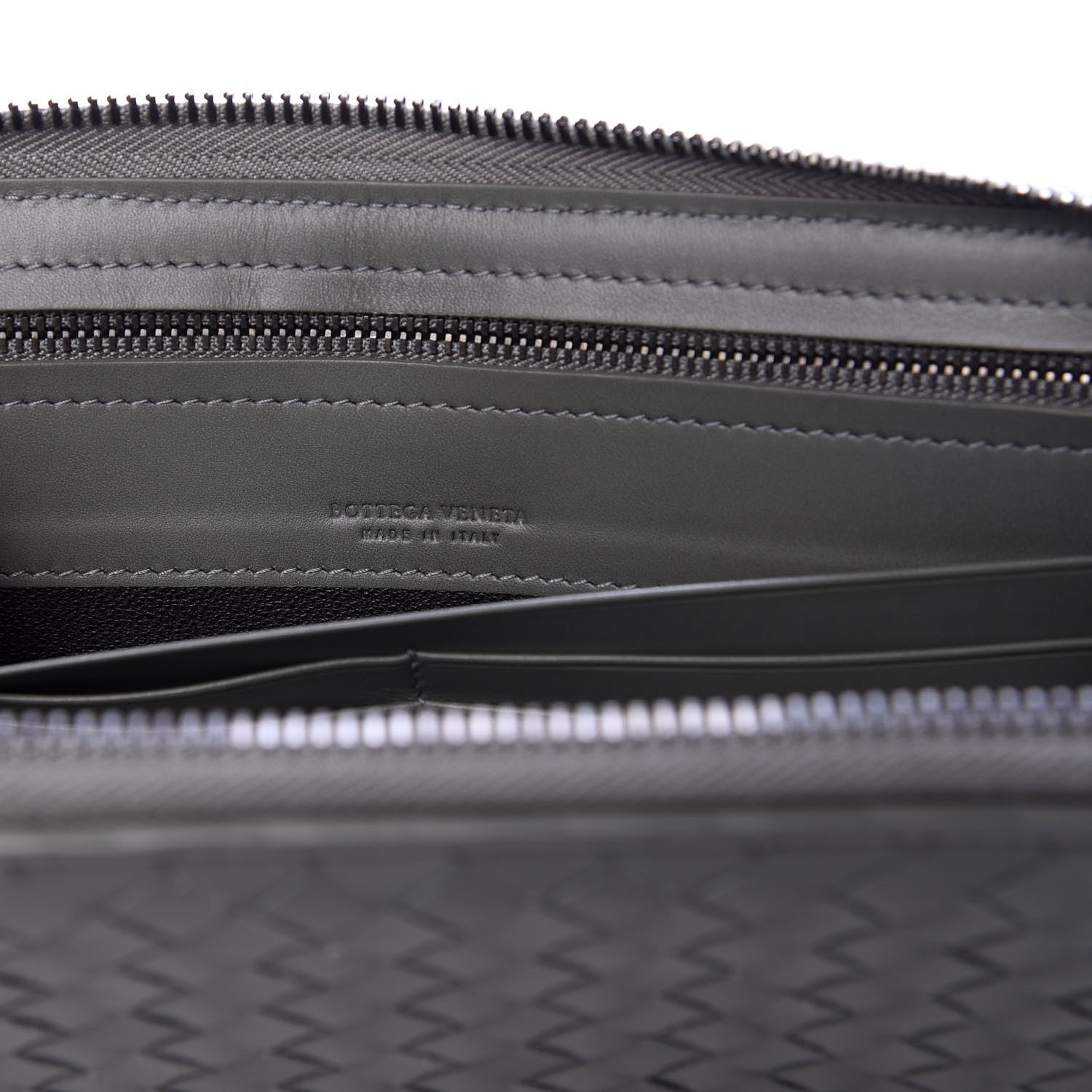 Bottega Veneta Nappa Intrecciato Zip Around Wallet Kaki Fondente 6 of 6