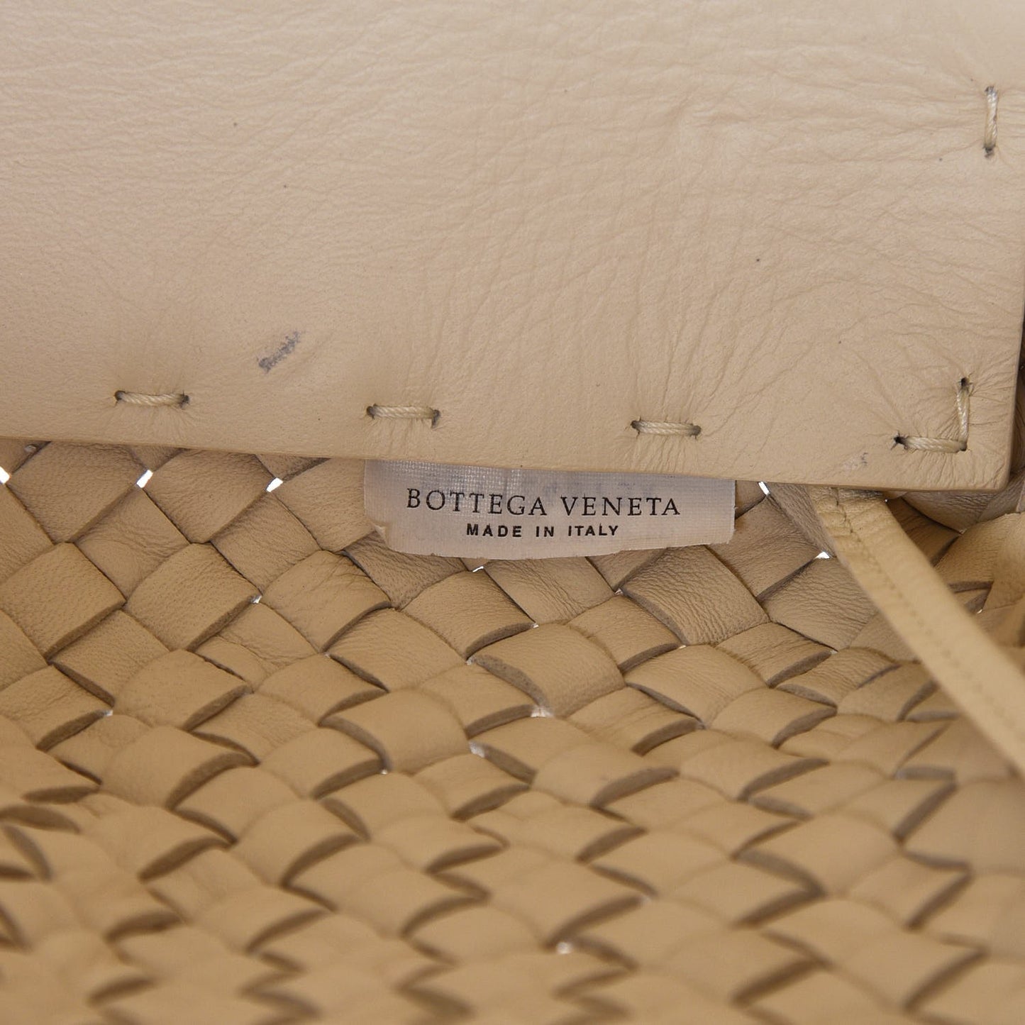 Nappa Intrecciato Medium Paillettes Cabat Cream
