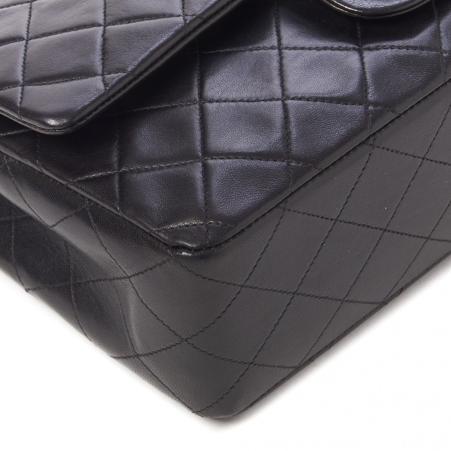 Chanel Lambskin Quilted Medium Double Flap Black 6 of 9