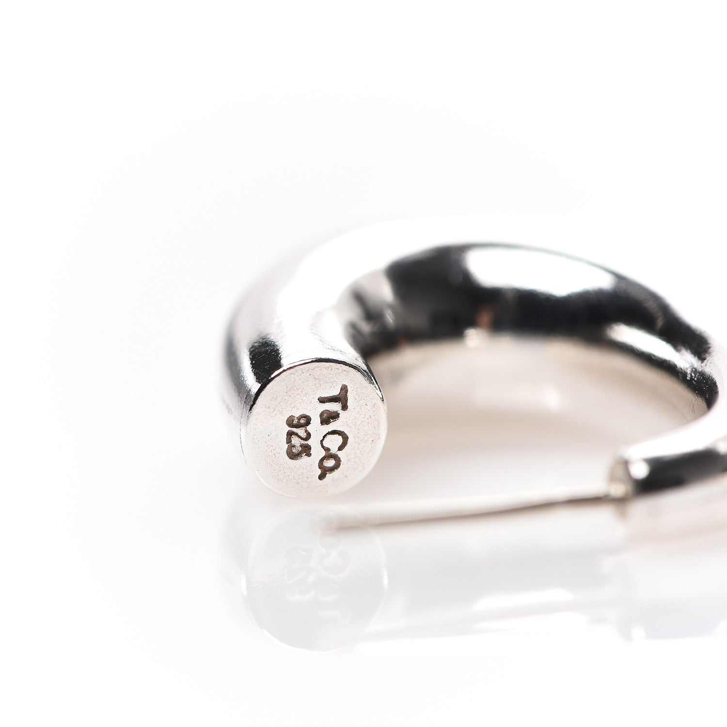 Tiffany Sterling Silver Graduated Hoop Earrings 4 of 4