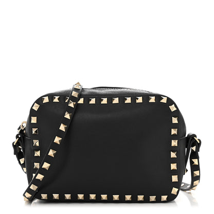 Valentino Garavani Calfskin Rockstud Camera Crossbody Bag Black 1 of 10