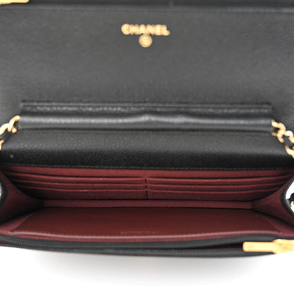 Chanel Caviar Quilted Wallet on Chain WOC Black 5 of 14