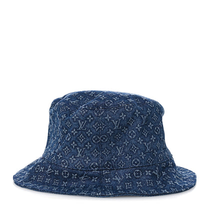 Louis Vuitton Monogram Denim Reversible Everyday Bucket Hat M Blue 8 of 13