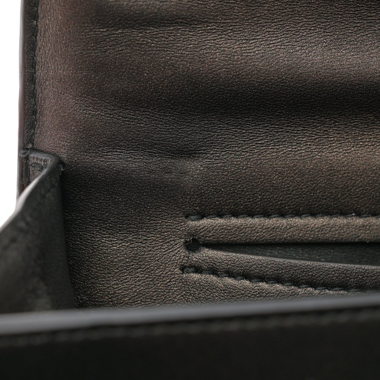 Iridescent French Calf Lizard City Knot Bag Dark Bronze