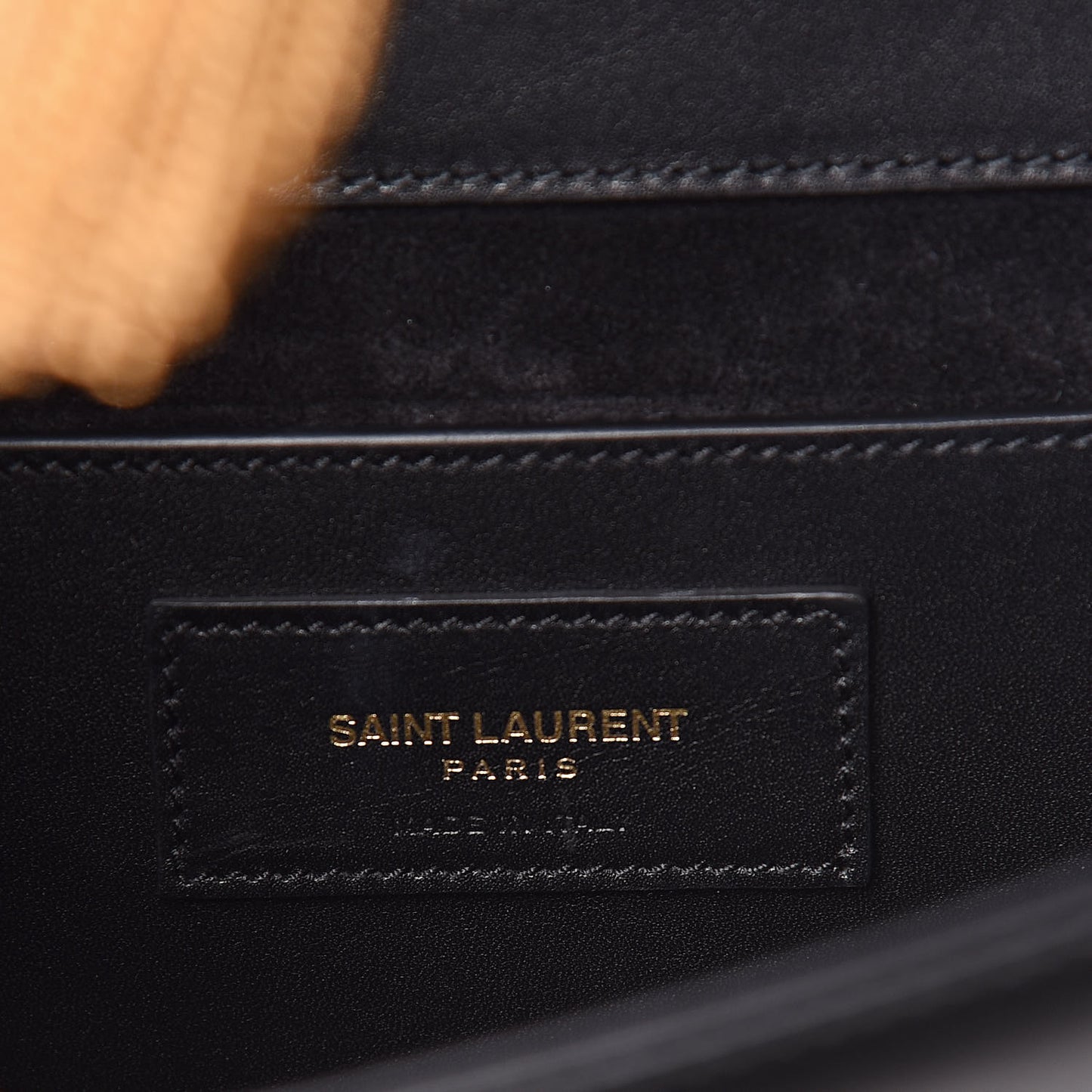 Calfskin Classic Monogram Tassel Clutch Black