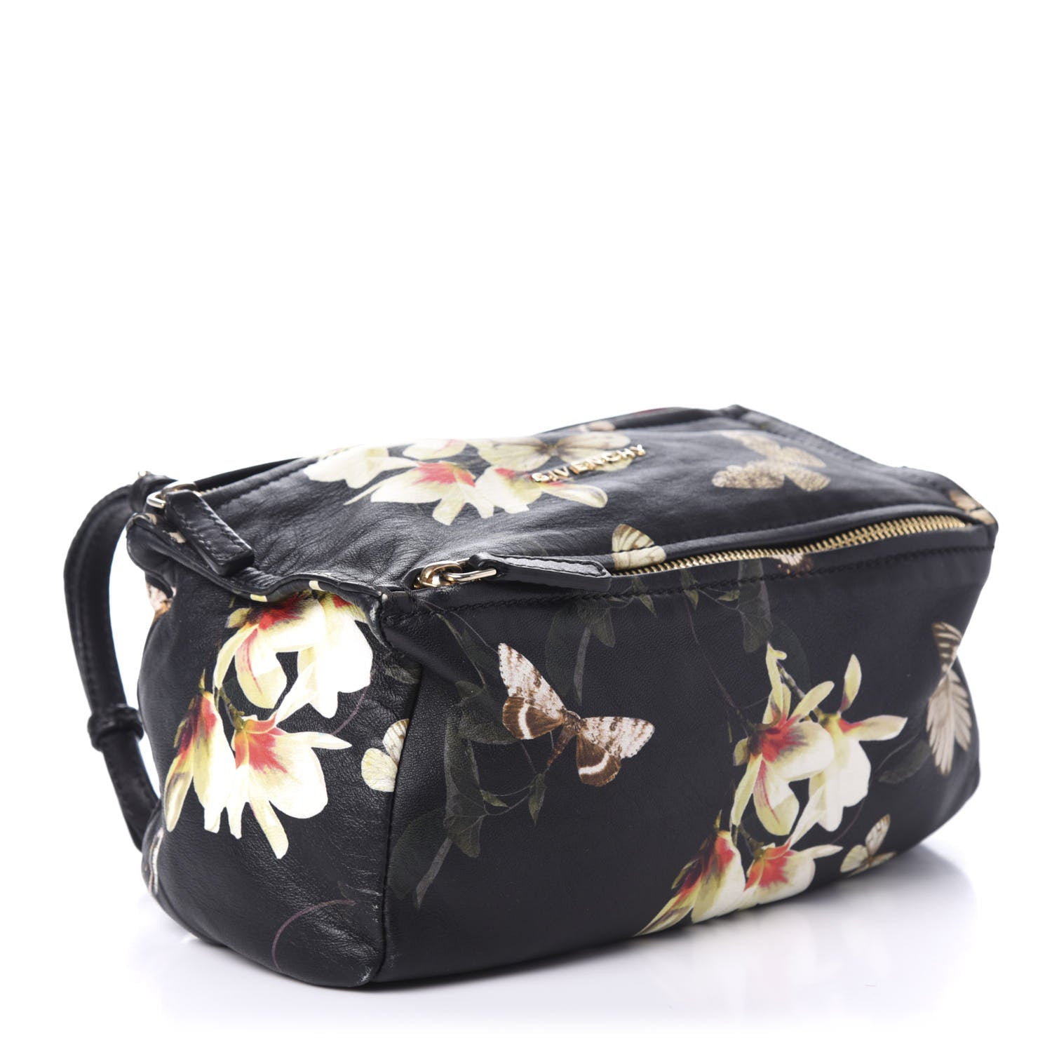 Givenchy Lambskin Magnolia and Moth Print Mini Pandora Black 4 of 9