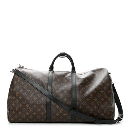 Louis Vuitton Monogram Macassar Keepall Bandouliere 55 1 of 10